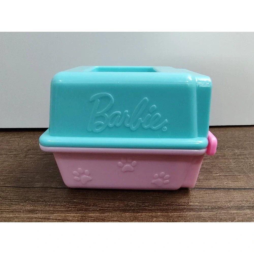 Mattel Barbie Doll Pet Boutique Dog Cat Carrier Pink Teal Embossed CARRIER ONLY